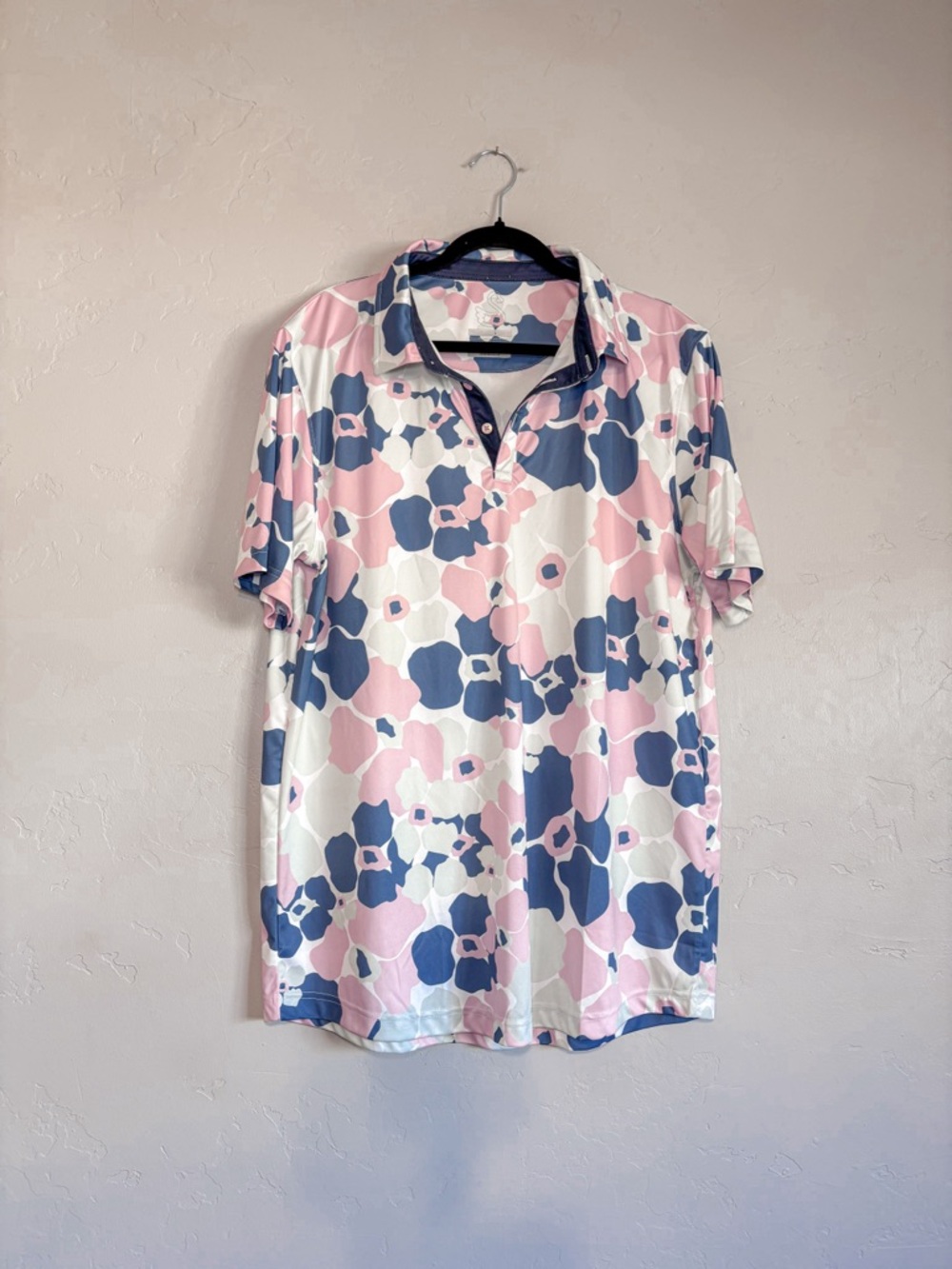 Swannies Polo Shirt Men's Floral Golf Short Sleeve Stretch XL